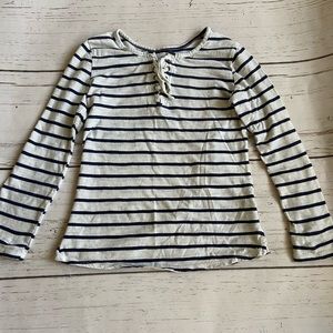 navy/white striped long sleeve tee!